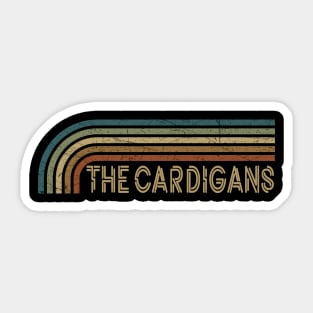 The Cardigans Retro Stripes Sticker